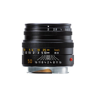 Leica Summicron-M 50mm f/2 Svart Normalobjektiv. Filterfatning E39